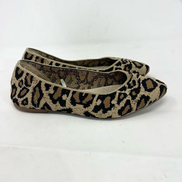 Skechers Cleo Claw-Some Ballet Flats Women's 7 Leopard Print Pointed Toe Slip-On - Picture 1 of 9